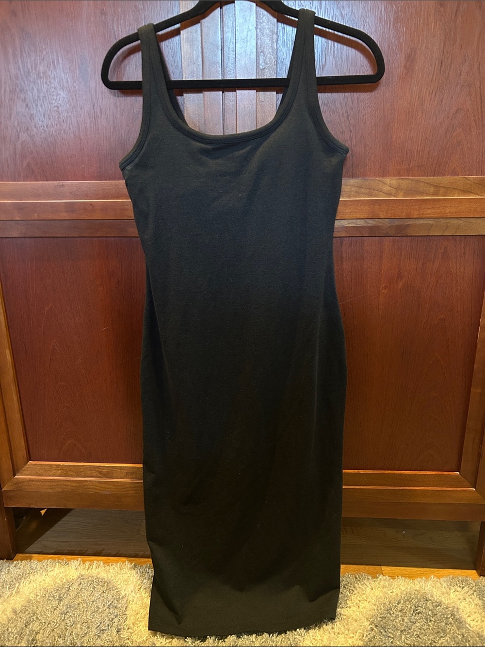 Vuori Black Tank Midi Dress